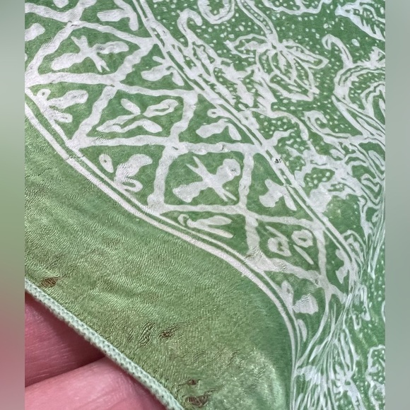 Natalie Martin Women’s‎ Silky Blouse One Size 3/4 Sleeve Off Shoulder BOHO Green - Picture 11 of 12